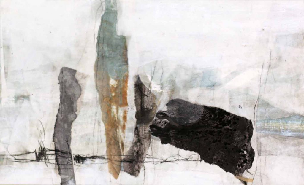 abstrakte collage - am schneefeld 2 - gramann