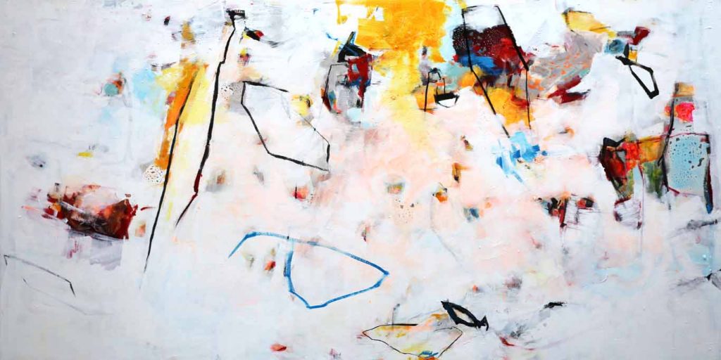 abstract acrylic painting "independence" katja gramann