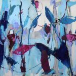 abstrakte acrylmalerei - blaubluetig - katja gramann