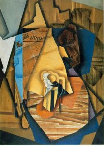 Abbildung: Quelle: Collage von Juan Gris: Mann im Café, 1914, Öl und Klebebild, gemeinfrei https://de.wikipedia.org/wiki/Collage#/media/Datei:Gris2.jpg