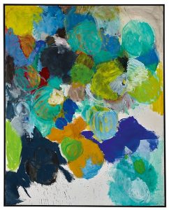 Abbildung: Ernst Wilhelm Nay, Lob des Grün , 1961, Öl auf Leinwand, 240 x 190 cm, WV 992, gemeinfrei, Quelle: https://commons.wikimedia.org/wiki/File:Ernst_Wilhelm_Nay,_%22Lob_des_Gr%C3%BCn%22,_1961,_%C3%96l_auf_Leinwand,_240_x_190_cm,_WV_992.jpeg