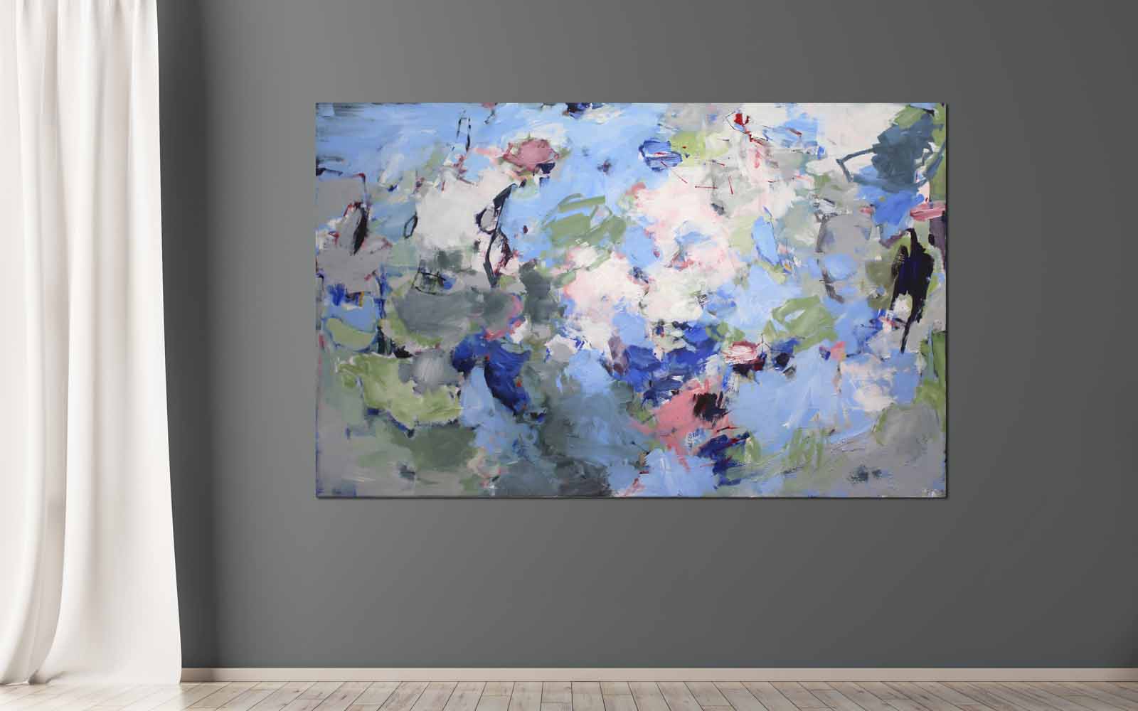 Abstrakte Acrylmalerei auf Leinwand im großen Format