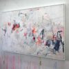 abstrakte Acrylmalerei hell und groß im Künstleratelier München Würmtal Gräfelfing