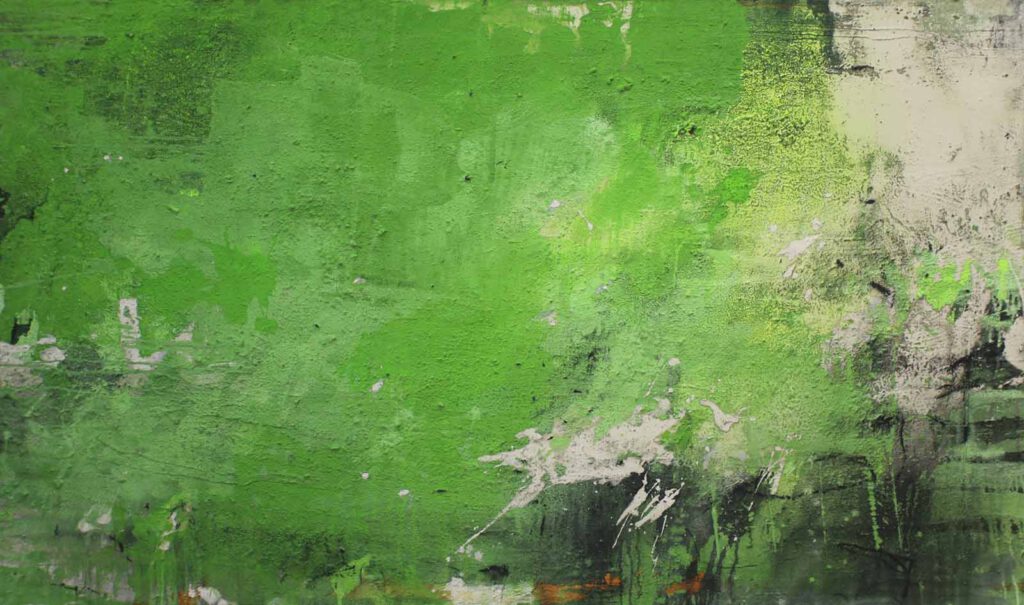sehr großes Gemälde über 2m Breite abstrakt grün