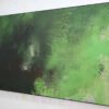 abstraktes großes Gemälde in grün für Wohnzimmer