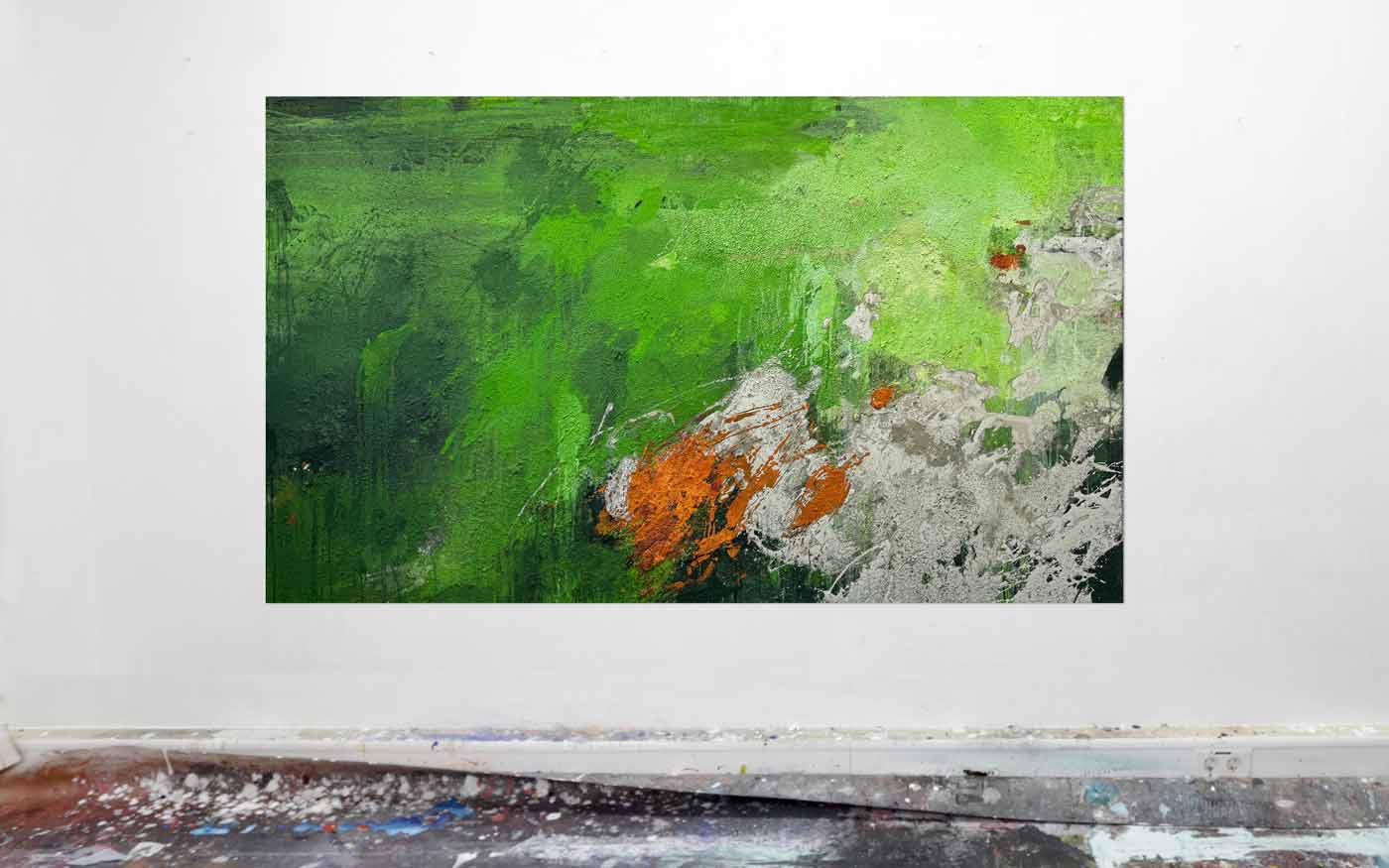 abstrakte grüne Gemälde große Formate