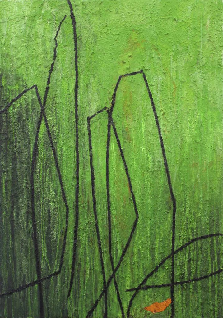 abstrakte Gemälde in grün kaufen