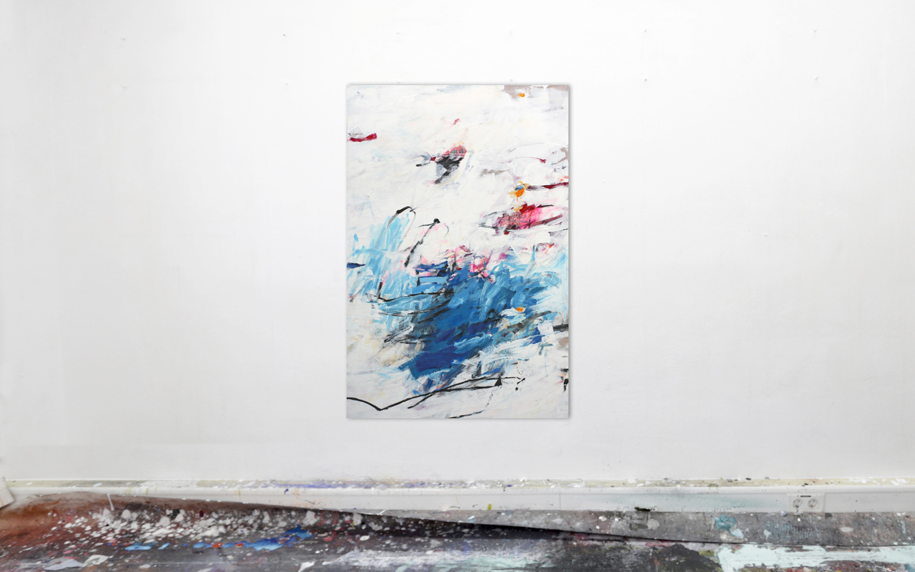 Acrylmalerei_120x80x3cm-Atelier Bild im Atelier