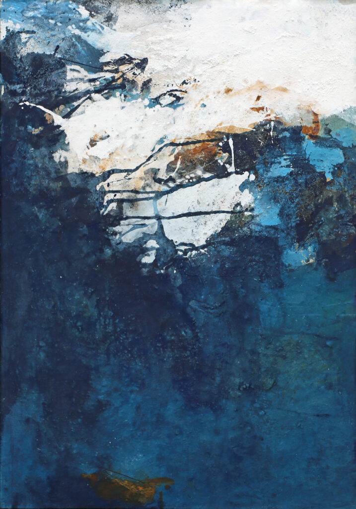 informelle Gemälde mit Asche Pigmenten und Rost