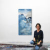 Umtost-120x60x3cm-Atelier-Katja abstrakte blaue Bilder