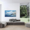 Originalkunstwerke für Wohnzimmer kaufen blaues Bild für Wohnzimmer