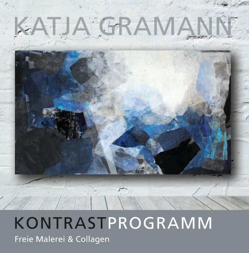 Reich bebilderter Kunstkatalog Kontrastprogramm, den Katja Gramann anlässlich der Ausstellung mit dem gleichen Titel drucken ließ.