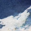 Nahaufnahme der Maloberfläche von Thalassa: reliefartige Struktur aus Asche, Pigmenten und Gesteinsmehl