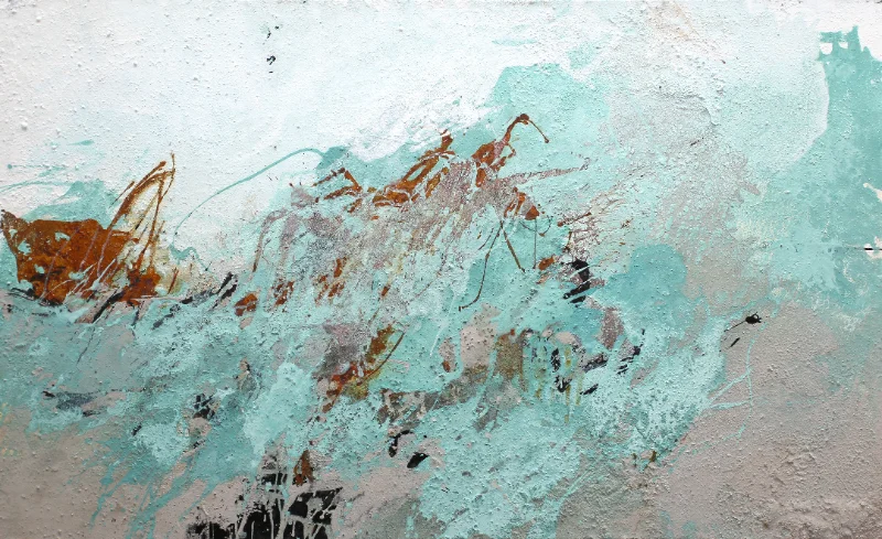Künslterin und Kunstdozentin Katja Gramann unterrichtet an der Kunstakademie Bad Reichenhall, wie man Bilder in Mischtechnik oder Mixedmedia malt.