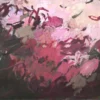 Abstraktes Acrylgemälde „Füreinander Nr. 3" von Katja Gramann in Rosa-, Magenta- und Grüntönen auf Leinwand (100x120cm) – Originalgemälde kaufen