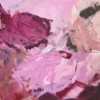 Nahaufnahme der pastosen Pinselstruktur im abstrakten Gemälde „Füreinander Nr. 3" von Katja Gramann – Detailansicht der Acrylmalerei