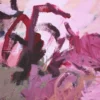 Nahaufnahme der pastosen Pinselstruktur im abstrakten Gemälde „Füreinander Nr. 3" von Katja Gramann – Detailansicht der Acrylmalerei