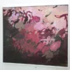 Seitliche Ansicht von rechts auf das gerahmte abstrakte Acrylbild „Füreinander Nr. 3" von Katja Gramann