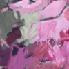 Detailansicht des abstrakten Acrylgemäldes „Füreinander 1" von Katja Gramann mit sichtbarer Pinselführung