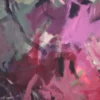 Detailansicht des abstrakten Acrylgemäldes „Füreinander 1" von Katja Gramann mit sichtbarer Pinselführung