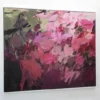 Seitliche Ansicht von links des abstrakten Acrylgemäldes „Füreinander 1" von Katja Gramann