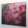 Seitliche Ansicht von rechts des abstrakten Acrylgemäldes „Füreinander 1" von Katja Gramann