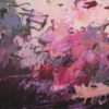 „Füreinander Nr. 4" – abstraktes Acrylgemälde online kaufen Abstraktes Acrylgemälde „Füreinander Nr. 4" von Katja Gramann in kräftigen Beerentönen, 120 x 160 cm, schwarz gerahmt