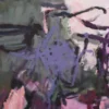 „Füreinander Nr. 4" – Detail in Grün-. Rose- und Violetttönen Detailausschnitt aus „Füreinander Nr. 4" mit gestischen Farbverläufen in Grün, Violett und Rosé