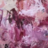 fuereinander-5-150x80x3cm-detail-1-katja-gramann Nahaufnahme der Pinselstruktur und Farbschichten im Originalgemälde "Füreinander Nr. 5"