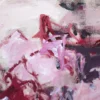 fuereinander-5-150x80x3cm-detail-5-katja-gramann Nahaufnahme aus "Füreinander Nr. 5" mit dynamischem Farbübergang von Creme über Rosa zu kräftigem Rot