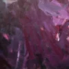 fuereinander-5-150x80x3cm-detail-9-katja-gramann Nahaufnahme des unteren, dunkelvioletten Bildbereichs im Originalgemälde "Füreinander Nr. 5" mit expressiver Maltechnik