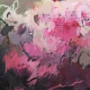 Originalgemälde „Füreinander 2" von Katja Gramann, abstraktes Acrylbild kaufen in warmen Beeren- und Rosatönen