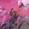 Detailaufnahme des handgemalten Originalgemäldes „Füreinander 2" von Katja Gramann mit gestischer Maltechnik