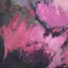 Detailaufnahme des handgemalten Originalgemäldes „Füreinander 2" von Katja Gramann mit gestischer Maltechnik