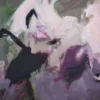 Detailaufnahme des handgemalten Originalgemäldes „Füreinander 2" von Katja Gramann mit gestischer Maltechnik