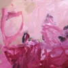 Detailaufnahme des handgemalten Originalgemäldes „Füreinander 2" von Katja Gramann mit gestischer Maltechnik