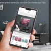 Mit der kostenlosen IAZZU-App das Acrylbild „Füreinander 1" von Katja Gramann per Augmented Reality an der eigenen Wand visualisieren