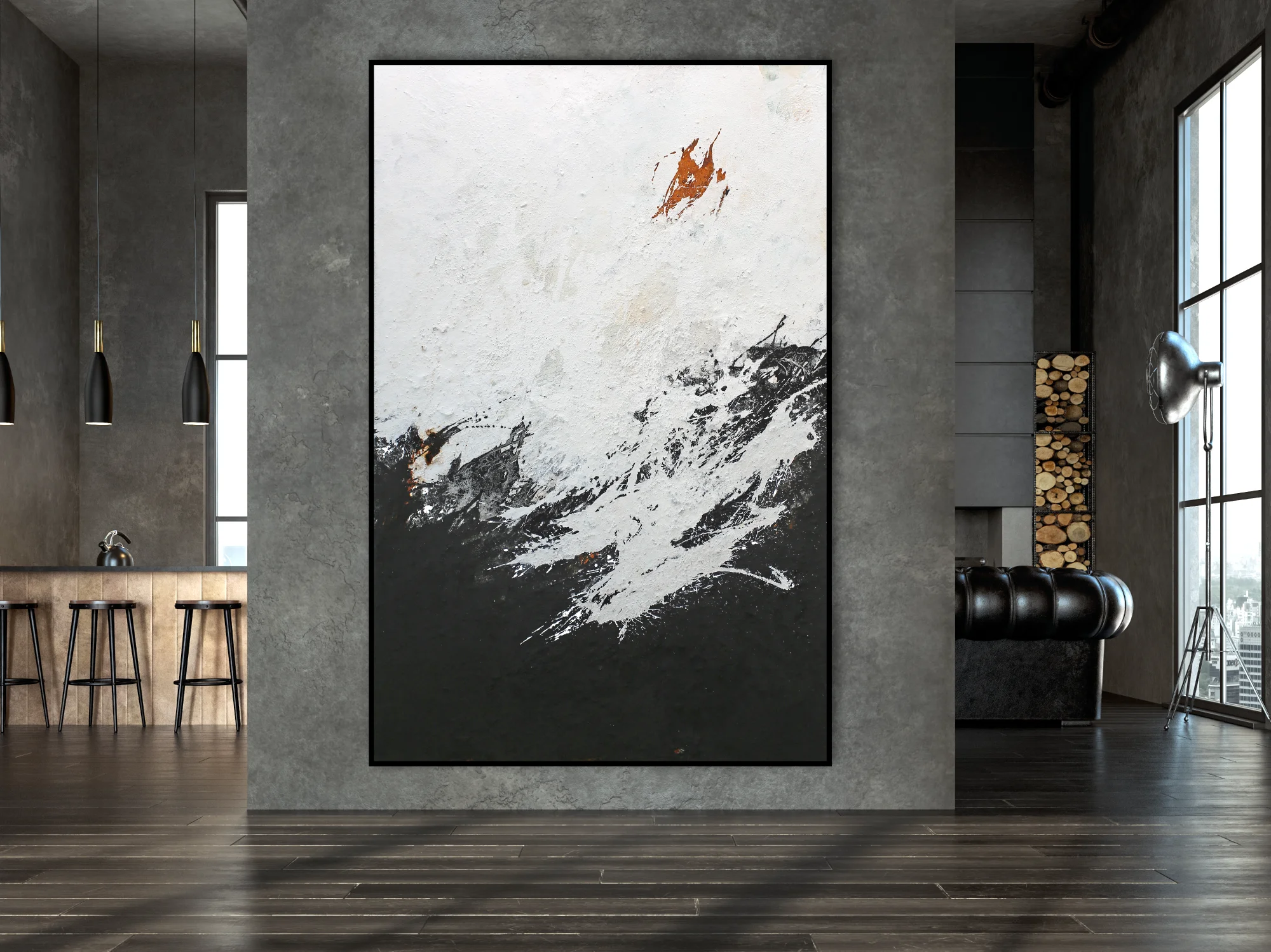 sehr große abstrakte Bilder hochkant für zuhause kaufen
